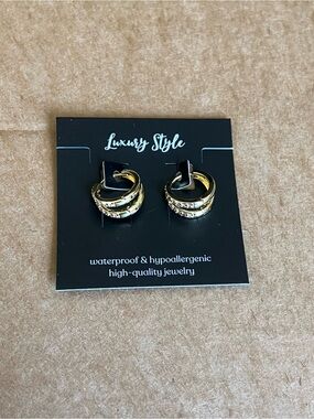 18kt Gold plated brass Twisted Hoop Earrings